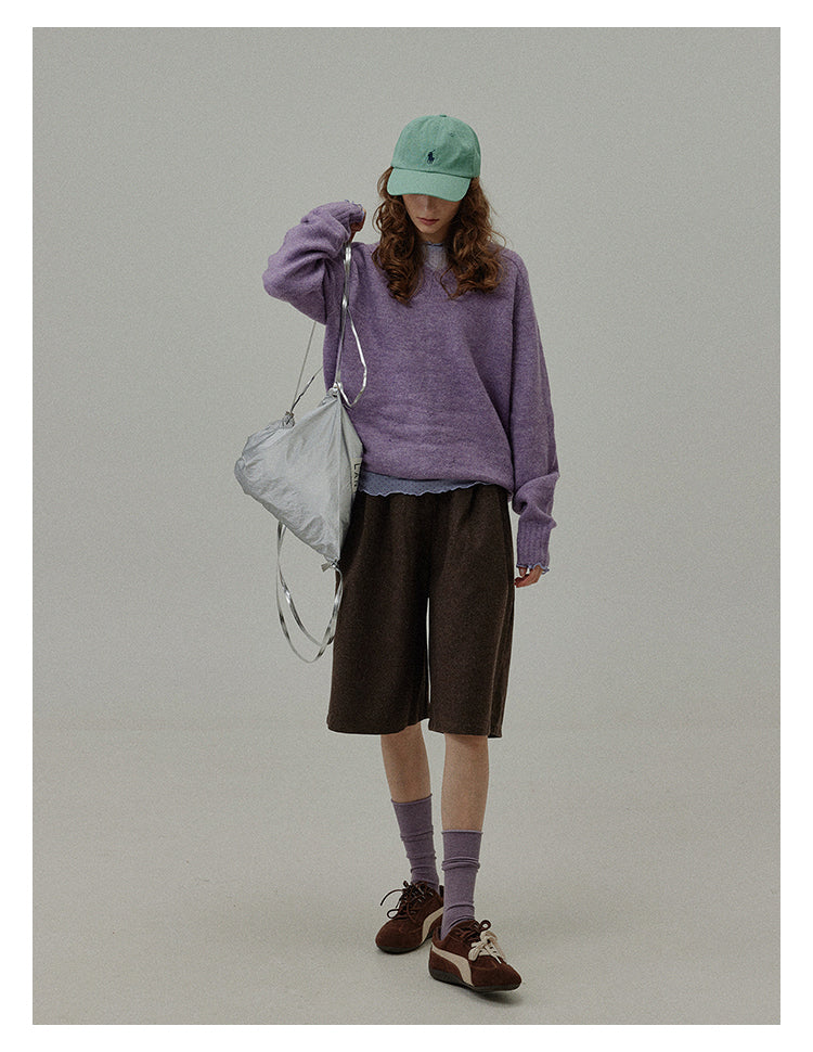 Wool Blend Relaxed Bermuda Shorts BMBS0273