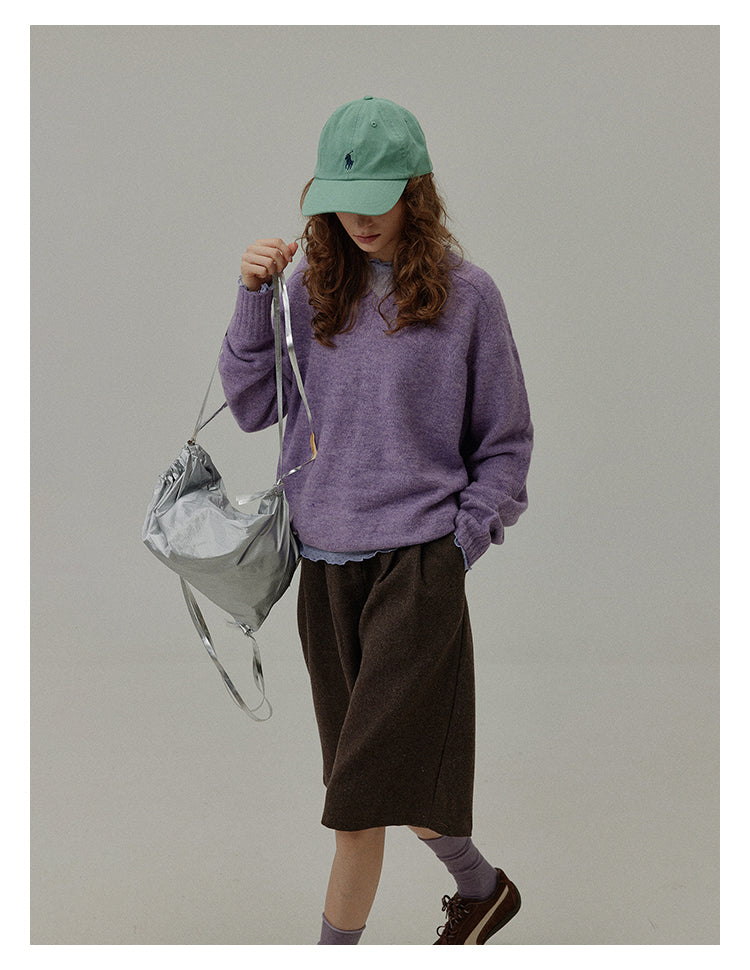 Wool Blend Relaxed Bermuda Shorts BMBS0273