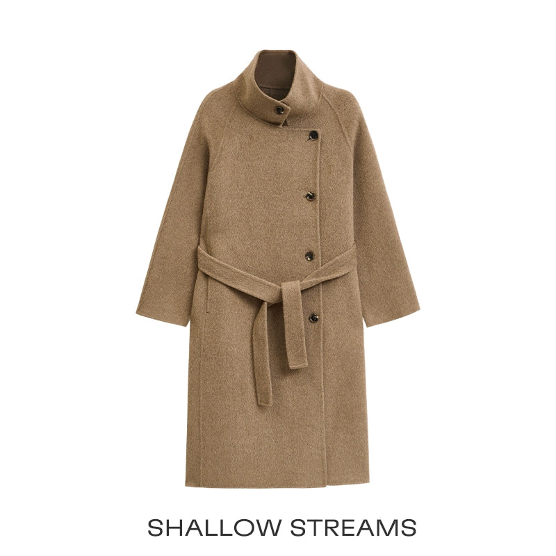 Camel Wool Wrap Coat SSWC0087