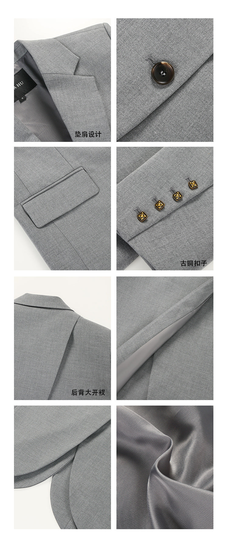 Asymmetrical Split-Hem Blazer NHSB0135