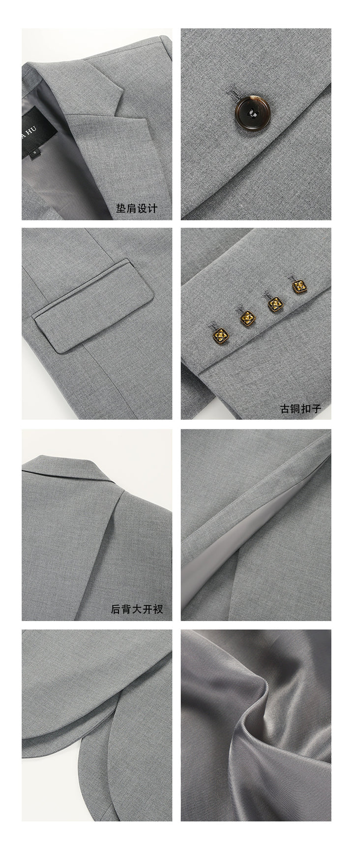 Asymmetrical Split-Hem Blazer NHSB0135