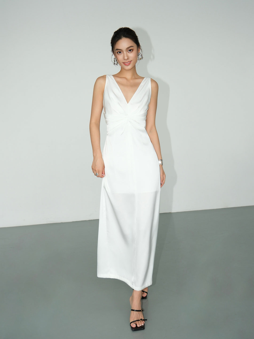 Satin Drape Dress NHSD0167