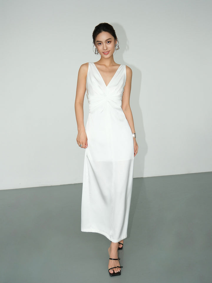 Satin Drape Dress NHSD0167