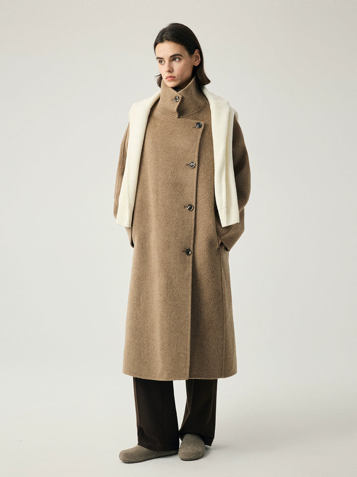 Camel Wool Wrap Coat SSWC0087