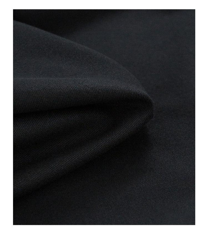 High-Waisted Curved Black Suit Pants FAHP0032