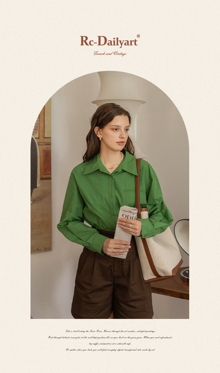 Pure Color Cotton Shirt DACS0120