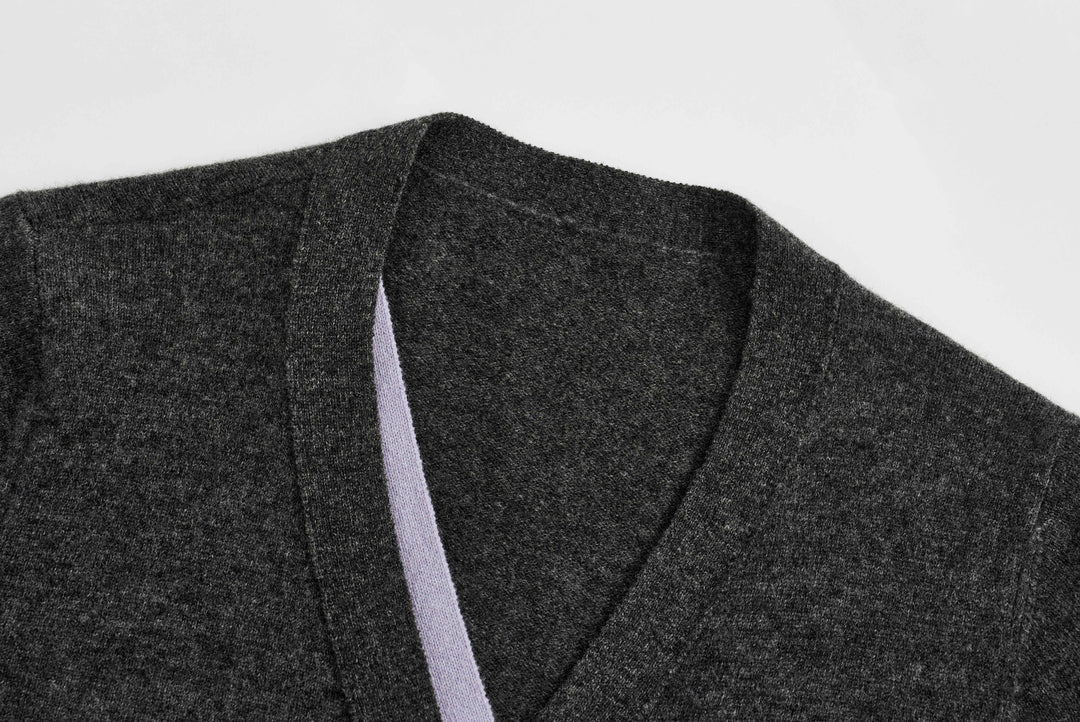 Fake Two-Piece Wool Knit Cardigan SSWC0060