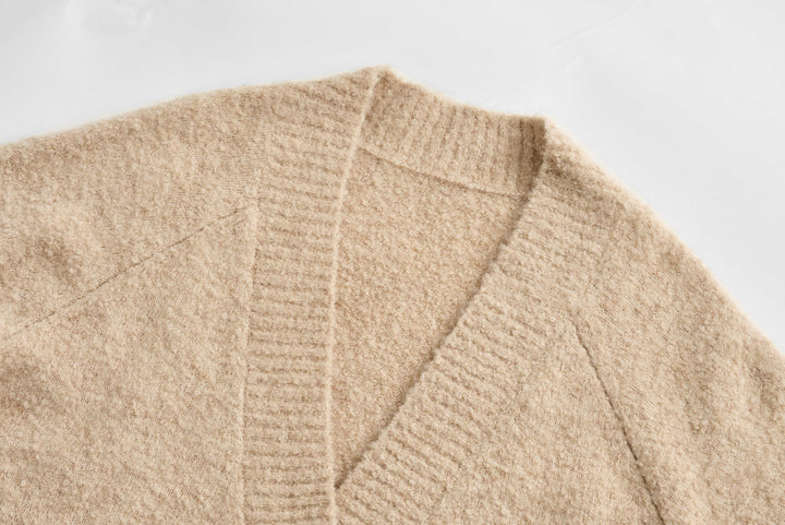 Wool Hoop V-Neck Knit Cardigan SSWC0063