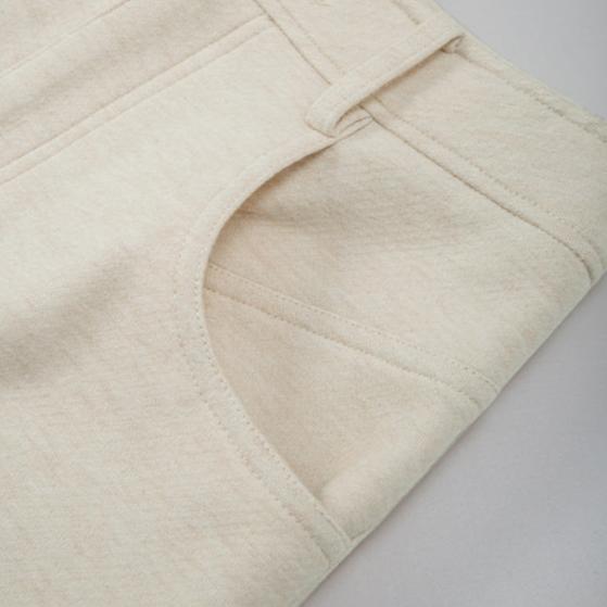 Cream Almond Wide-Leg Pants FAWP0034