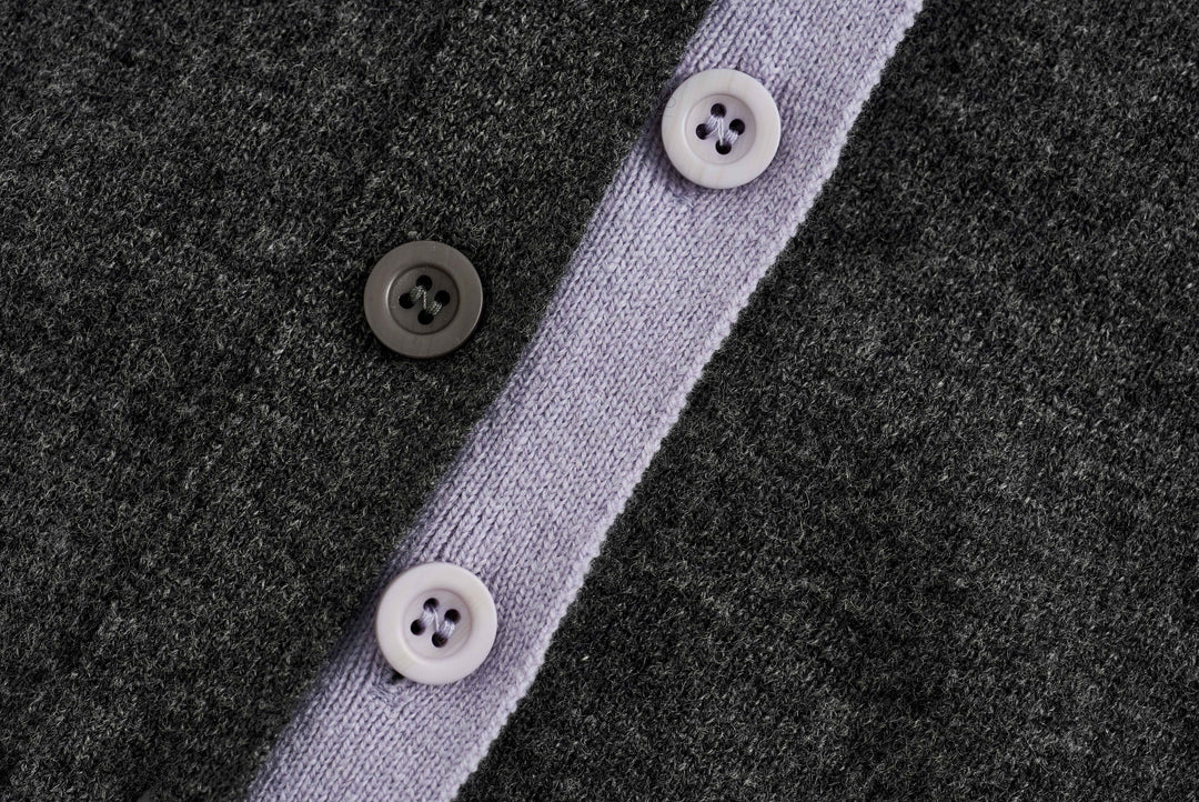 Fake Two-Piece Wool Knit Cardigan SSWC0060