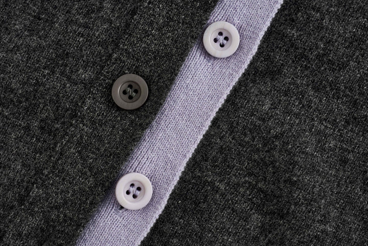 Fake Two-Piece Wool Knit Cardigan SSWC0060
