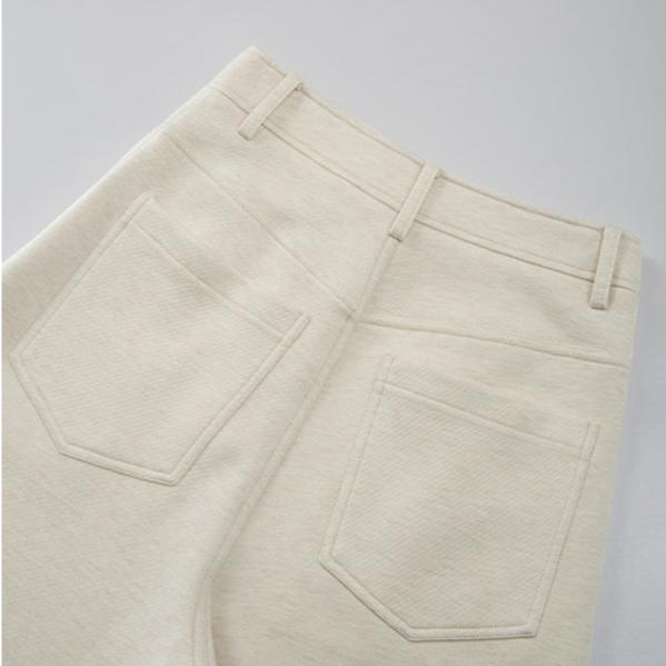 Cream Almond Wide-Leg Pants FAWP0034