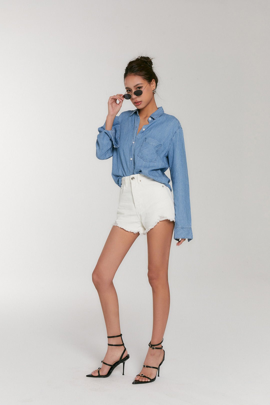 Cloudwash Linen-Silk Denim Shirt DGSD0196