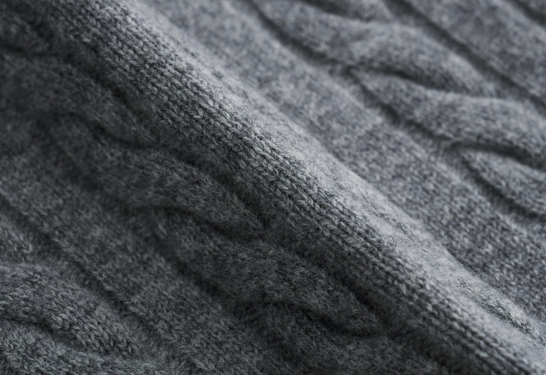 Wool Cable Knit Button Cardigan SSWC0086
