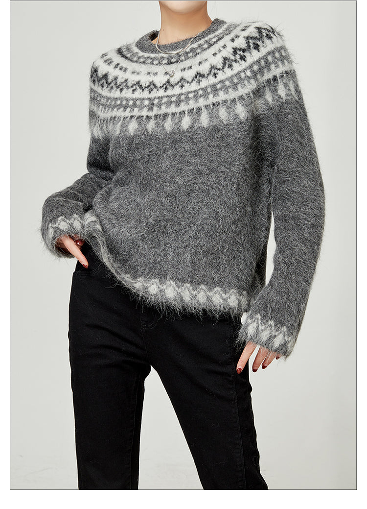 Nordic Inspired Mohair Sweater LLMS0096