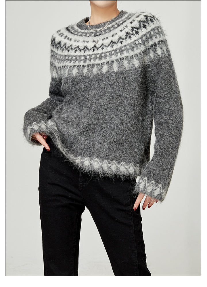 Nordic Inspired Mohair Sweater LLMS0096
