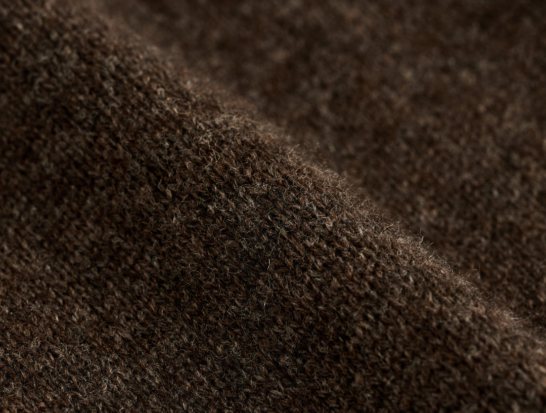 Wool Button-Up Crew Neck Cardigan SSWC0046