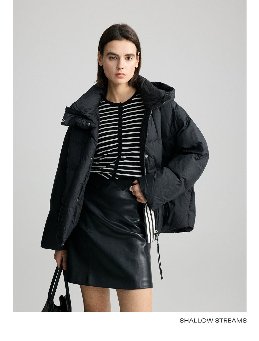 Classic Black Hooded Down Puffer Jacket SSCJ0078