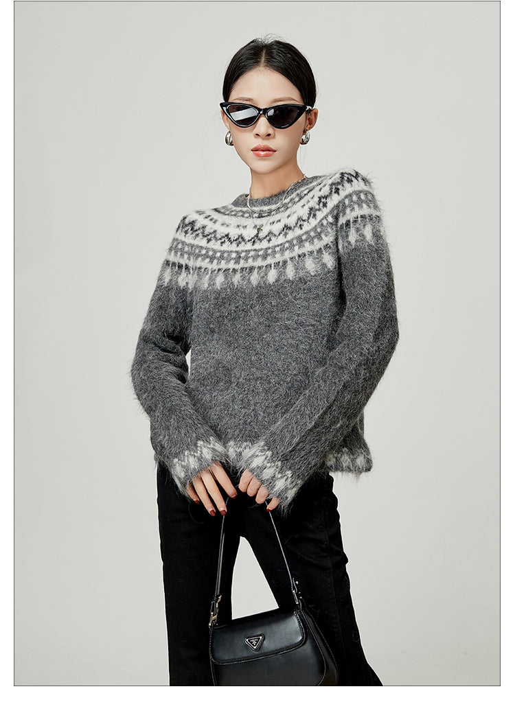 Nordic Inspired Mohair Sweater LLMS0096