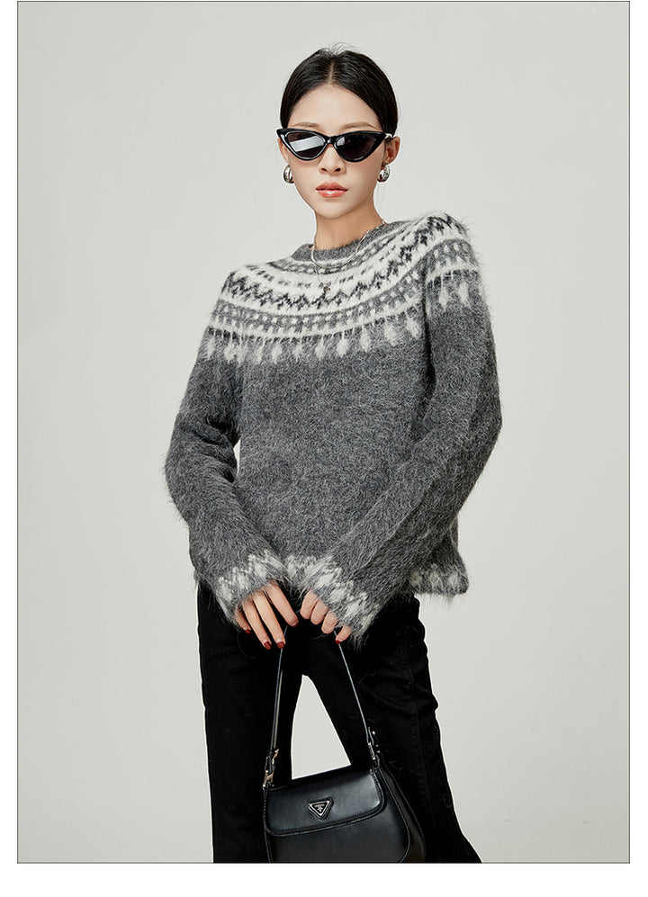 Nordic Inspired Mohair Sweater LLMS0096