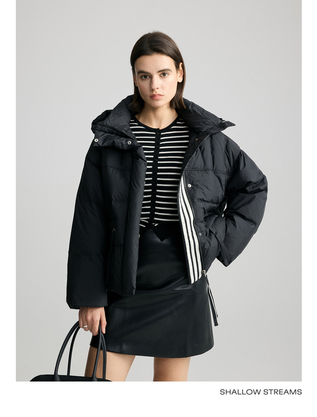 Classic Black Hooded Down Puffer Jacket SSCJ0078