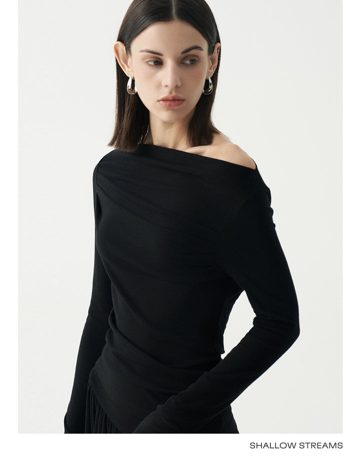 Elegant Off-Shoulder Knit Top SSOT0047