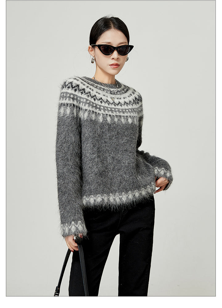 Nordic Inspired Mohair Sweater LLMS0096
