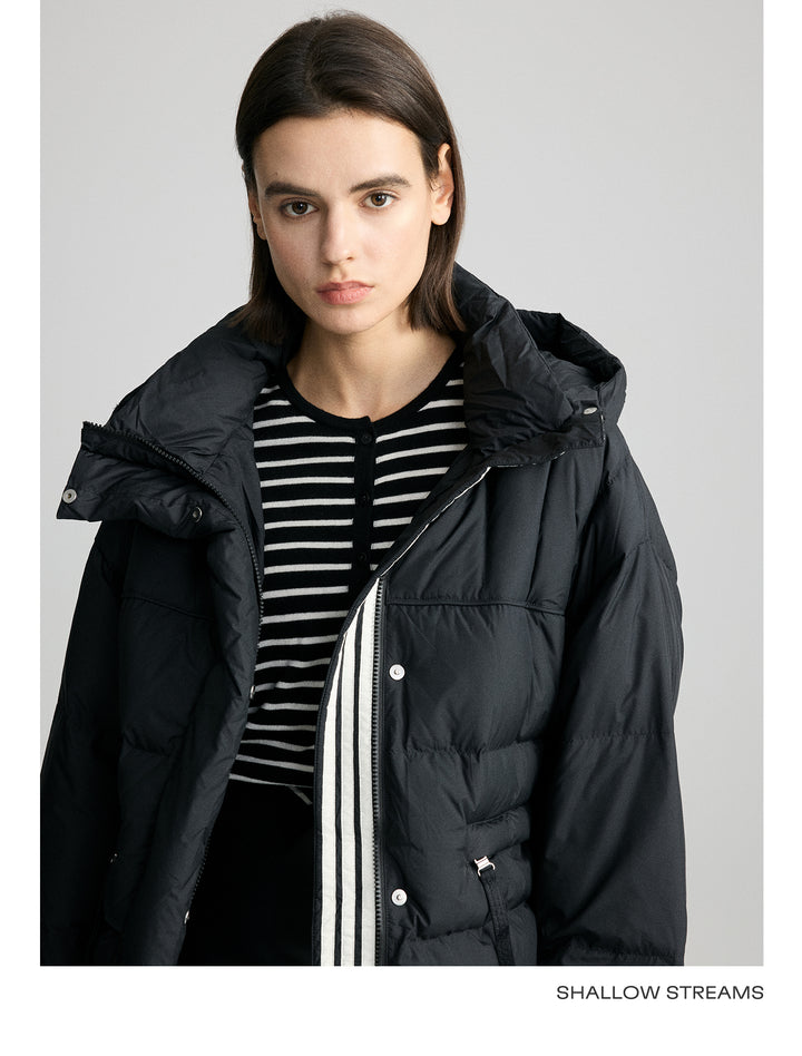 Classic Black Hooded Down Puffer Jacket SSCJ0078