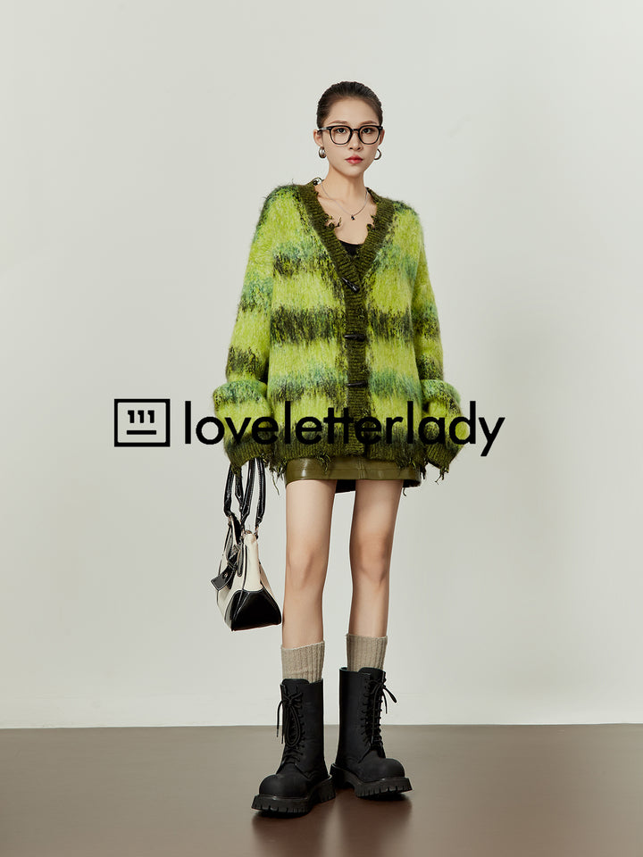 Gradient Mohair Oversized Cardigan LLOC0018