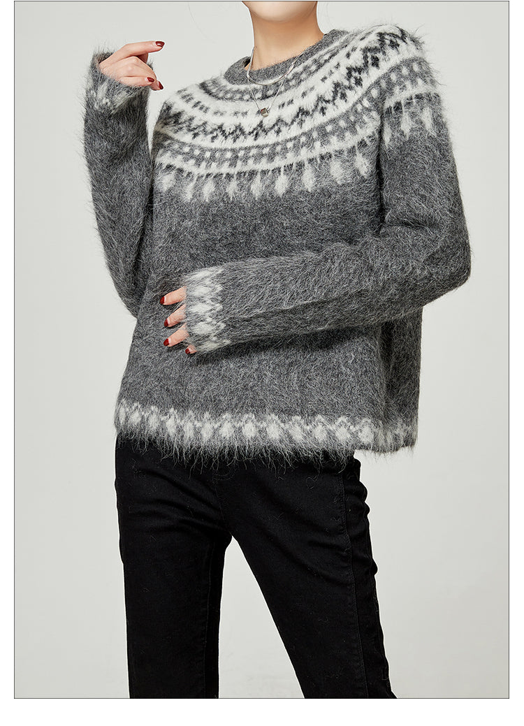 Nordic Inspired Mohair Sweater LLMS0096