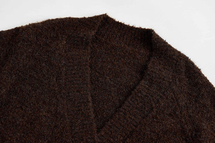 Wool Hoop V-Neck Knit Cardigan SSWC0063