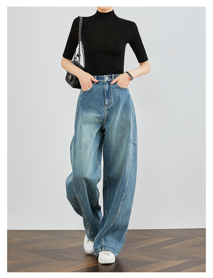 Vintage Washed Blue Denim Pants FADP0029