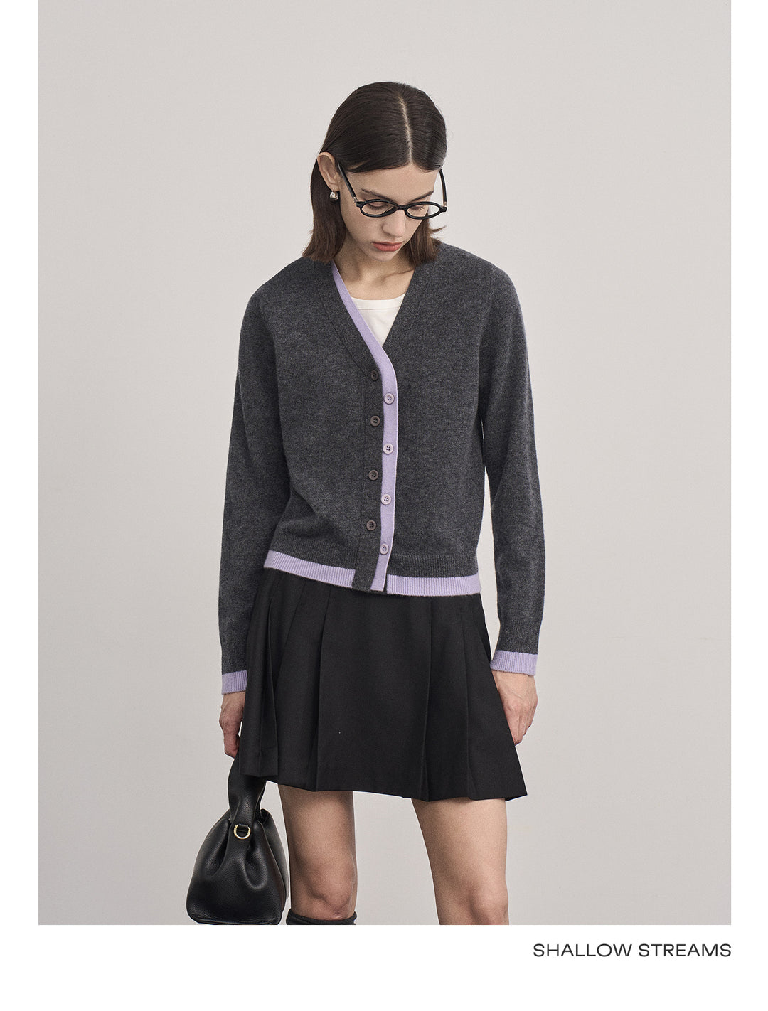 Fake Two-Piece Wool Knit Cardigan SSWC0060