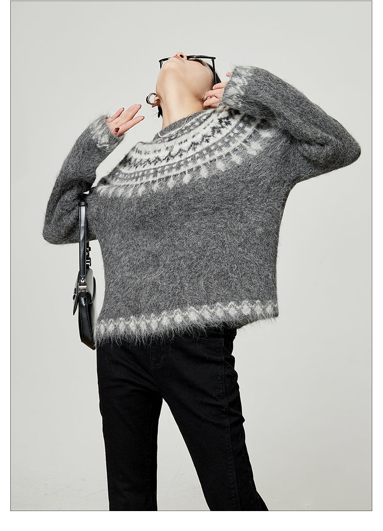 Nordic Inspired Mohair Sweater LLMS0096