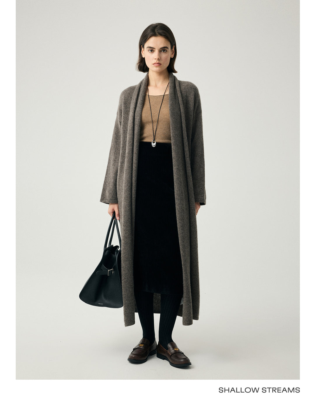 Cashmere Blend Draped Coat SSCC0088