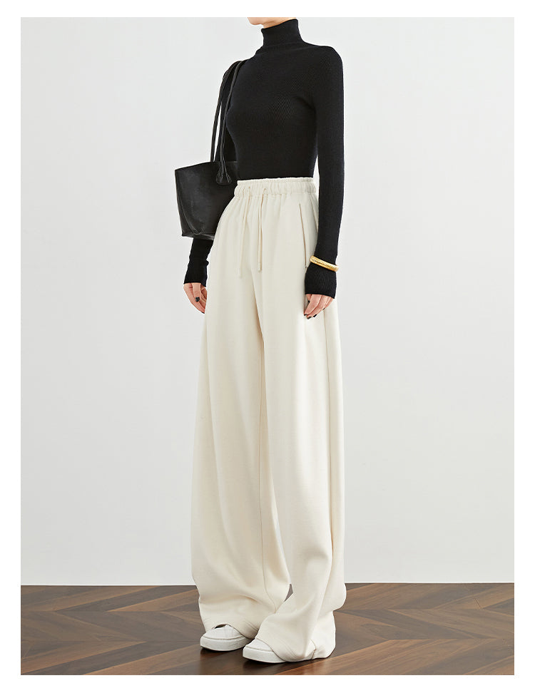 Ivory Grace High-Waist Wide-Leg Pants FAWP0026