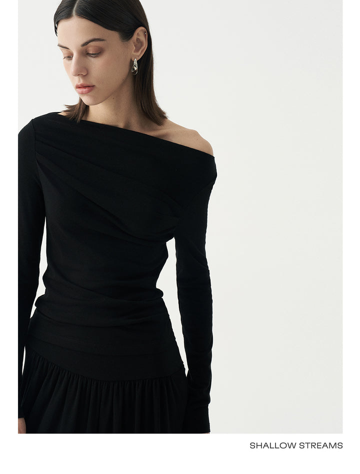 Elegant Off-Shoulder Knit Top SSOT0047