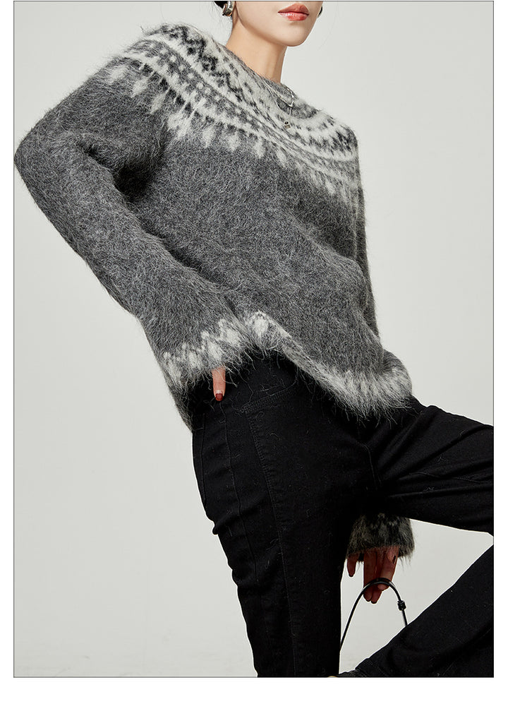 Nordic Inspired Mohair Sweater LLMS0096