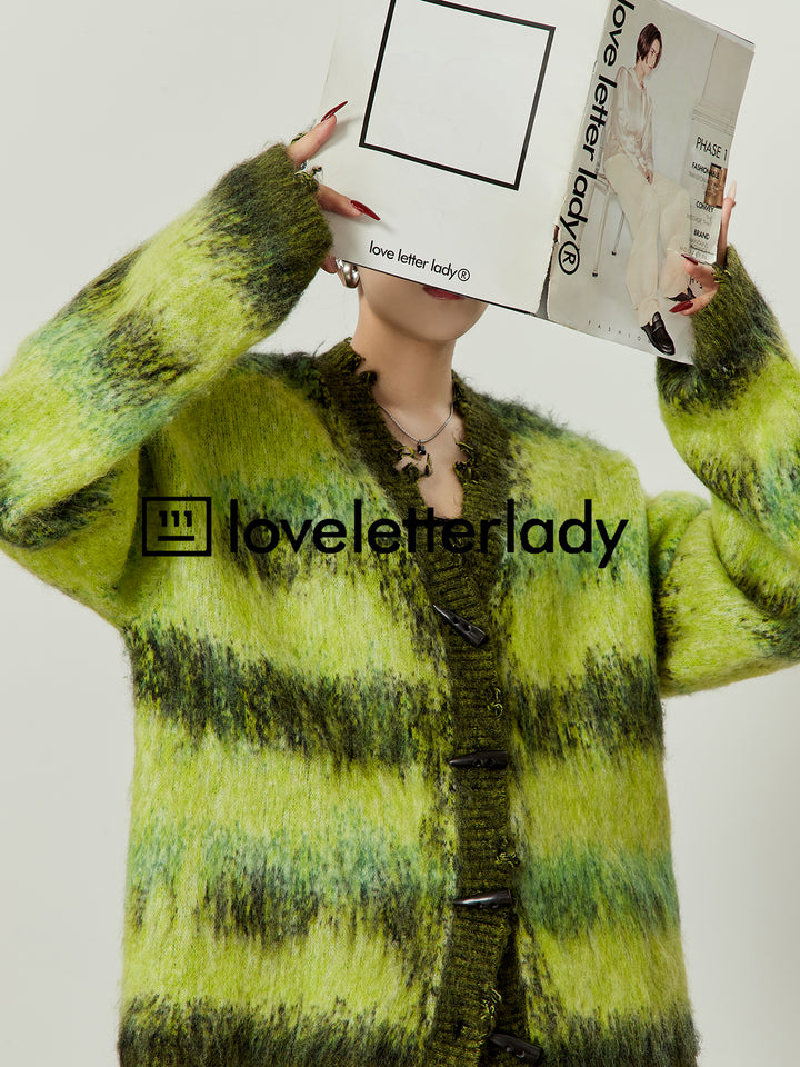 Gradient Mohair Oversized Cardigan LLOC0018