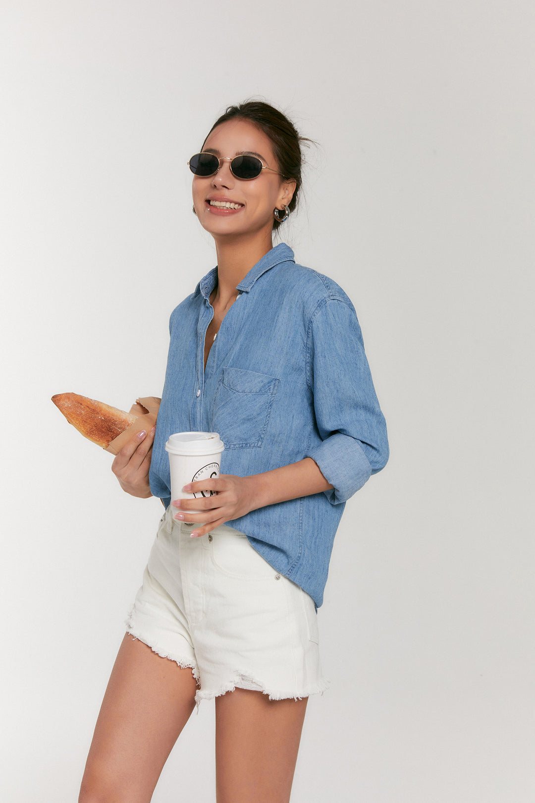 Cloudwash Linen-Silk Denim Shirt DGSD0196