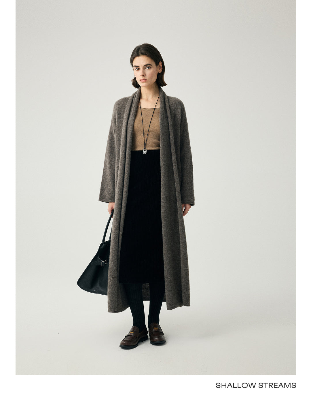 Cashmere Blend Draped Coat SSCC0088