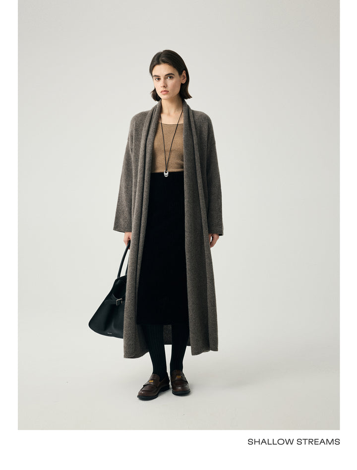 Cashmere Blend Draped Coat SSCC0088