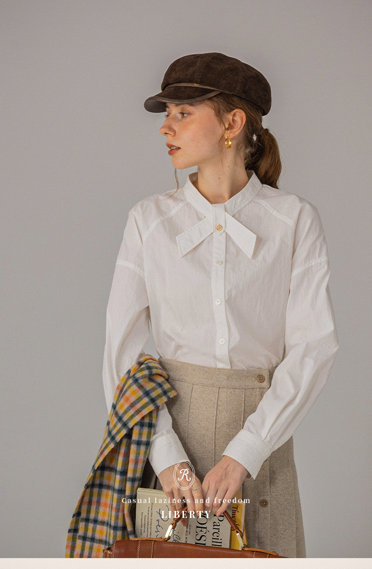 Elegant Bow-Tie Collar Shirt DACS0117