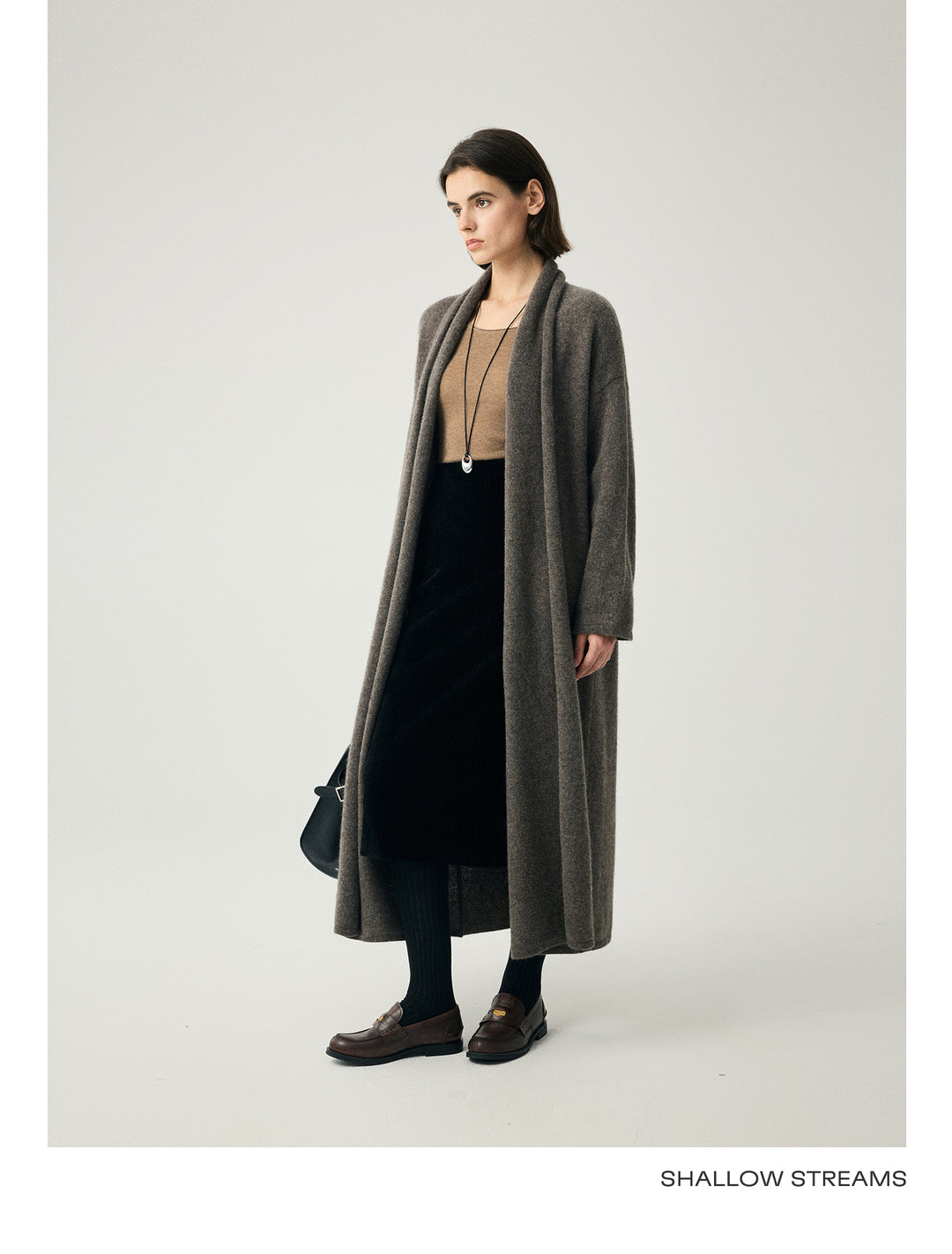 Cashmere Blend Draped Coat SSCC0088
