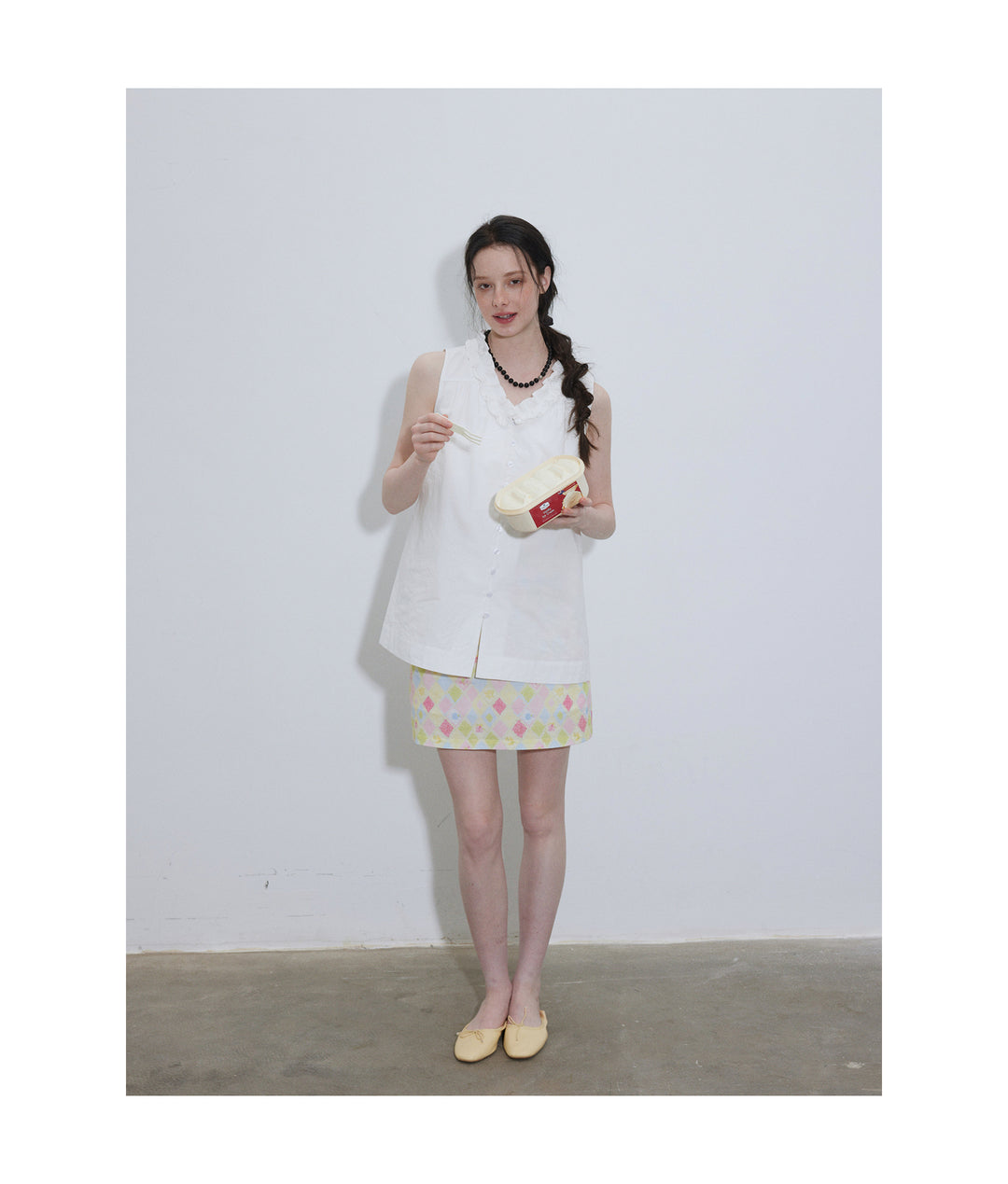 Frill Grace Cotton Blouse LCCB0208