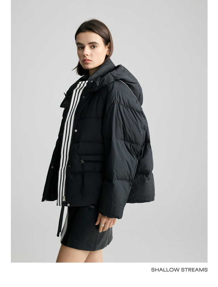 Classic Black Hooded Down Puffer Jacket SSCJ0078