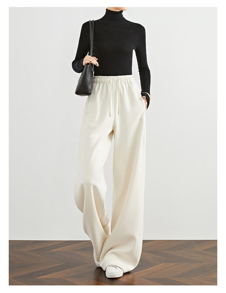 Ivory Grace High-Waist Wide-Leg Pants FAWP0026