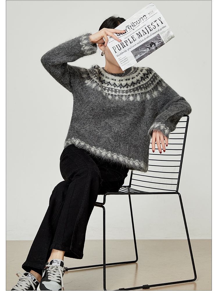 Nordic Inspired Mohair Sweater LLMS0096