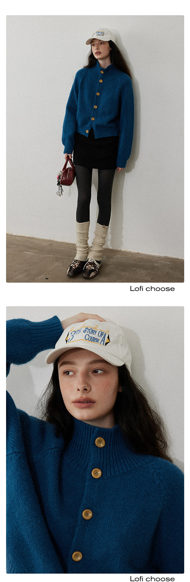 High-Neck Knit Cardigan LCHC0056