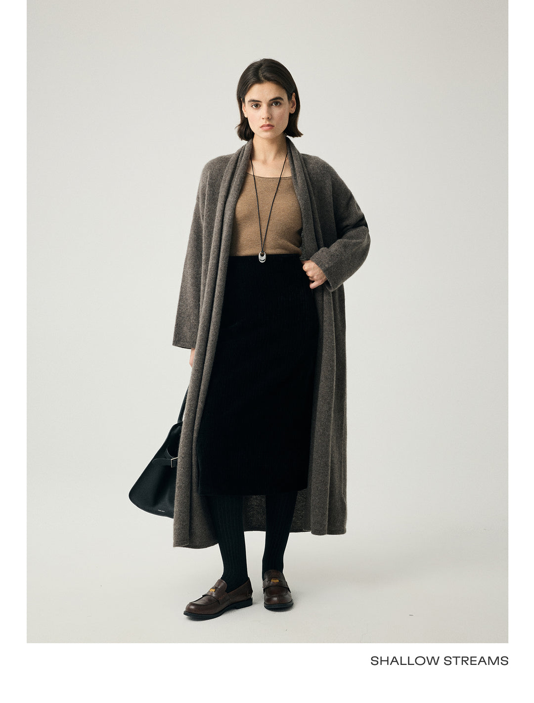 Cashmere Blend Draped Coat SSCC0088